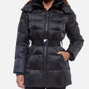 Two by Vince Camuto Ladies' Belted Parka, Black, XX-Large